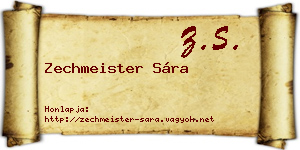Zechmeister Sára névjegykártya